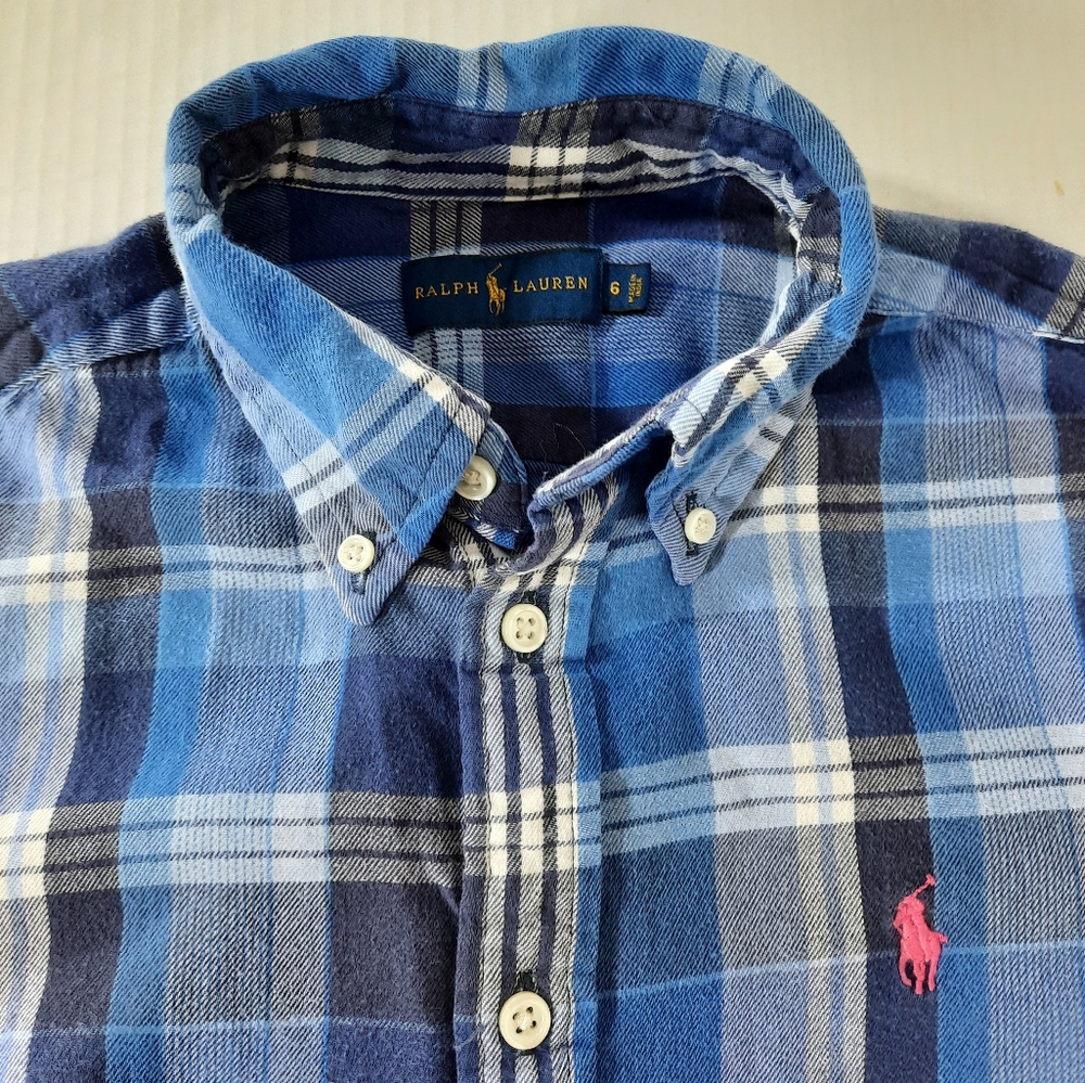 Ralph Lauren Long Sleeve Plaid Button Down Shirt - Picture 5 of 5